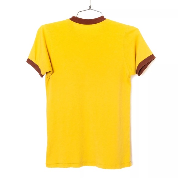 SOLD - Stoned Immaculate Hollyweed Goldenrod Yellow Brown Ringer Tee - Small - Picture 4 of 12